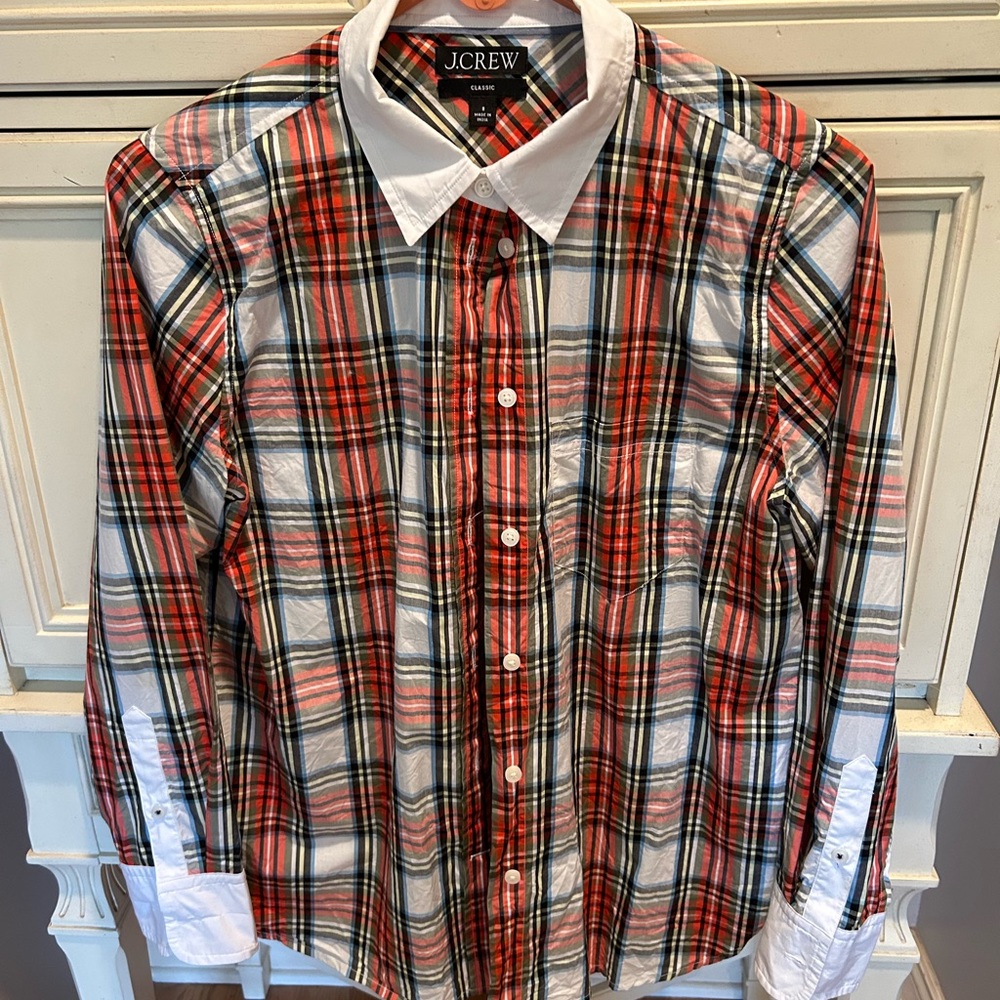 J.Crew Holiday Button Down Blouse